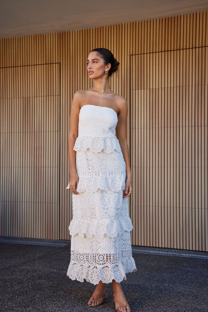 Ivory Lace Maxi Dress