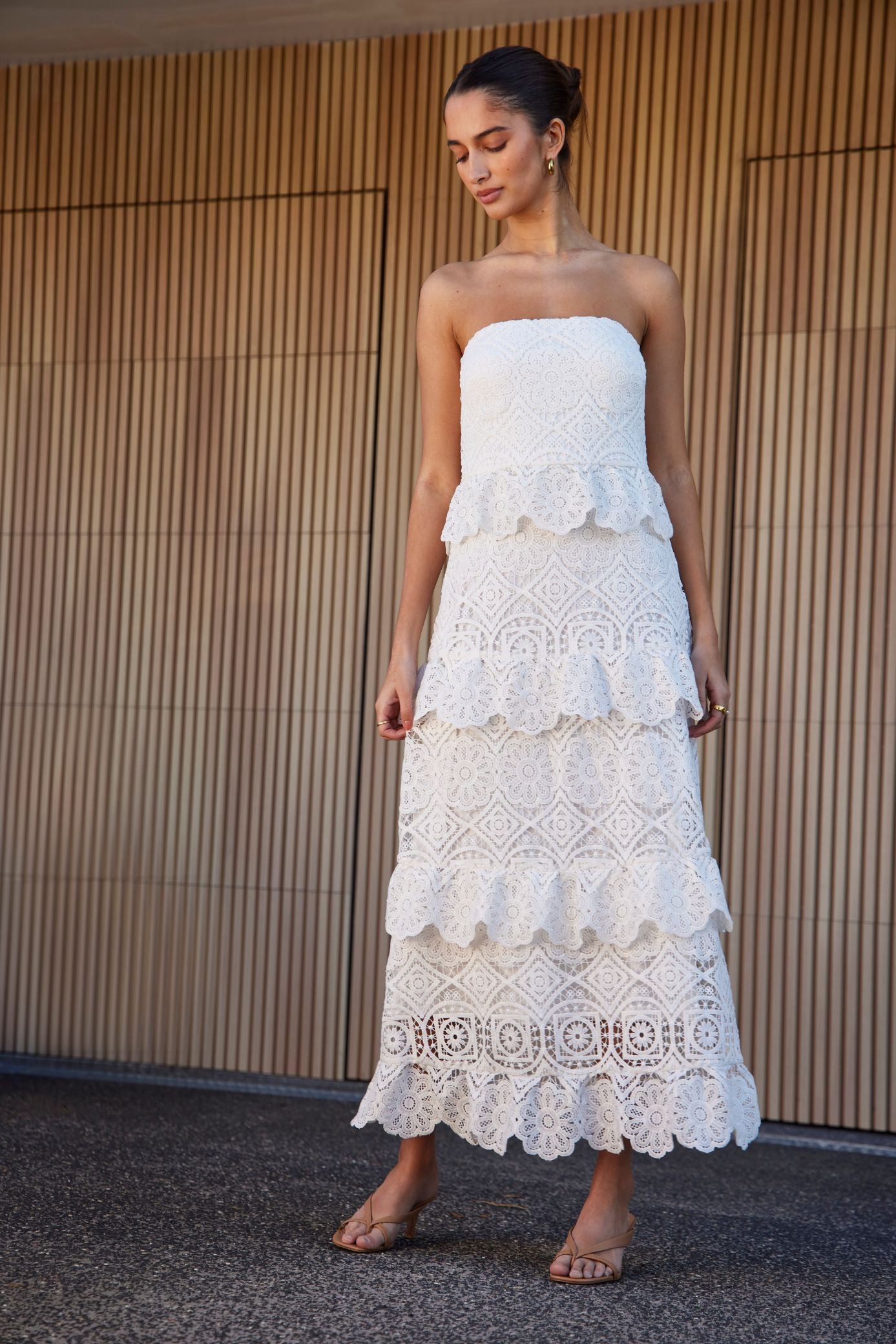 Ivory Lace Maxi Dress