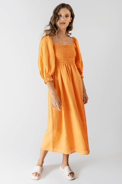 Mia Long Sleeves Midi Dress