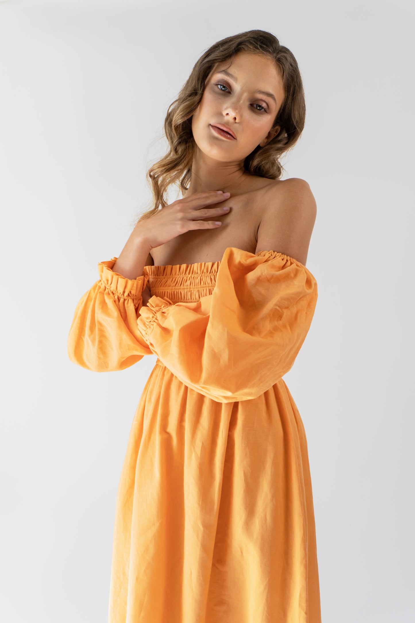 Mia Long Sleeves Midi Dress